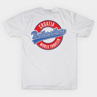 Croatia backpacker world traveler logo T-Shirt